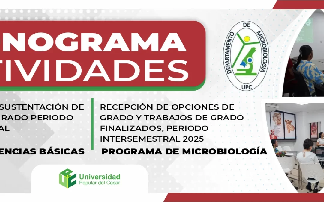CRONOGRAMA DE ACTIVIDADES FACULTAD DE CIENCIAS BÁSICAS – PROGRAMA DE MICROBIOLOGÍA