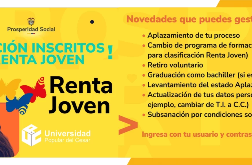 Atención inscritos a Renta Joven