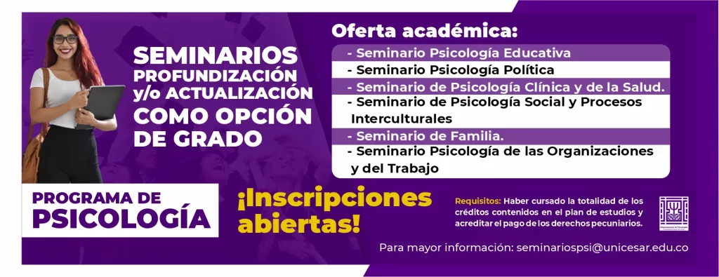 Seminarios de profundización y/o actualización como opción de grado.