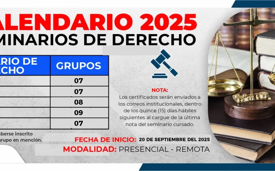 CALENDARIO SEMINARIOS 2025 – SEPTIEMBRE