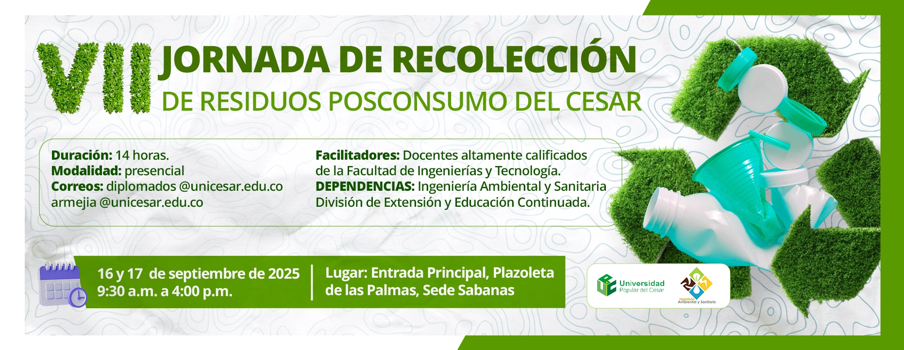VII Jornada de recolección de residuos posconsumo del Cesar