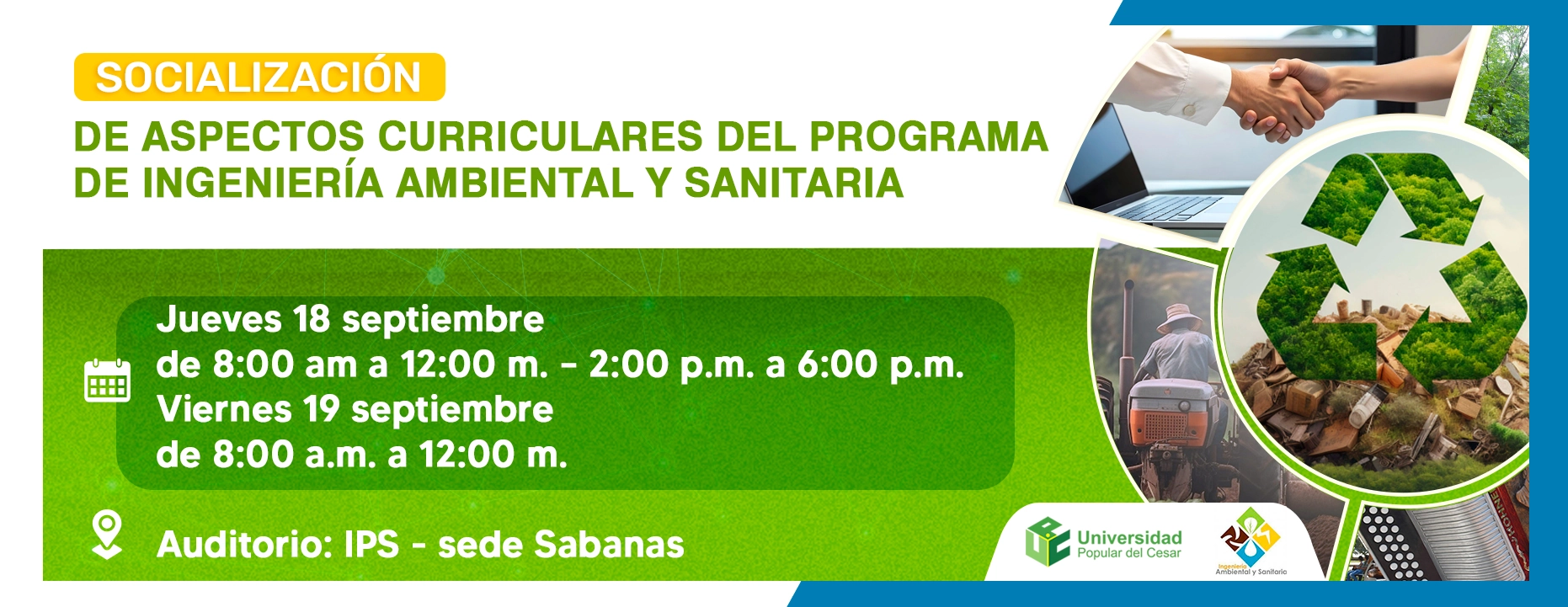 Socialización de aspectos curriculares del programa de ingeniería ambiental y sanitaria