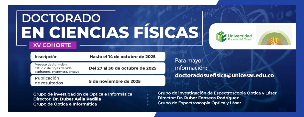 Admisión al programa de Doctorado en Ciencias Físicas