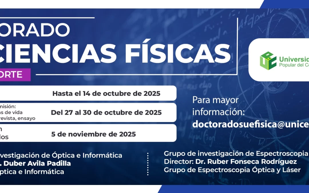 ADMISIÓN AL PROGRAMA DE DOCTORADO EN CIENCIAS FÍSICAS