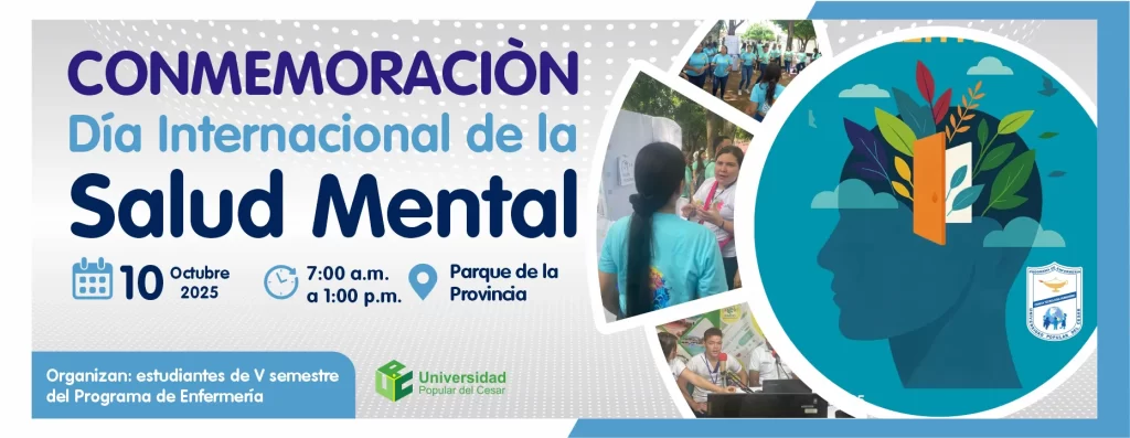 Conmemoraciรณn dรญa internacional de la salud mental. Dรญa: 10 de octubre del 2025 Hora: 7:00 am Lugar: Parque de la provincia