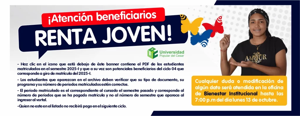 Atenciรณn beneficiarios Renta Joven