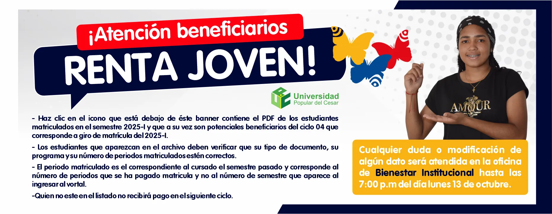 Atención beneficiarios Renta Joven