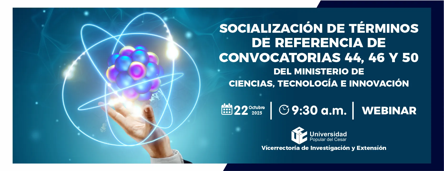 Socialización de términos de referencia de convocatorias 44, 46 y 50 del ministerio de ciencias, tecnología e innovación