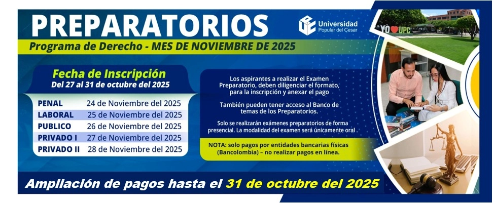 Banner Preparatorios Noviembre 2025, calendario de exámenes preparatorios. fecha de inscripción del 27 al 31 de octubre de 2025