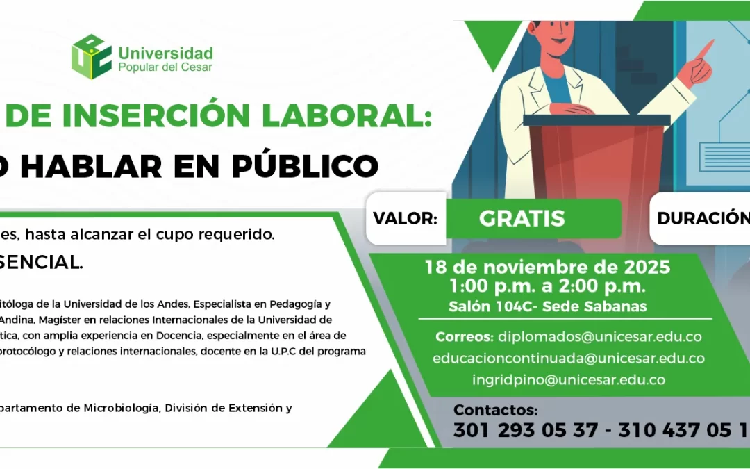 CHARLA DE INSERCIÓN LABORAL: COMO HABLAR EN PUBLICO