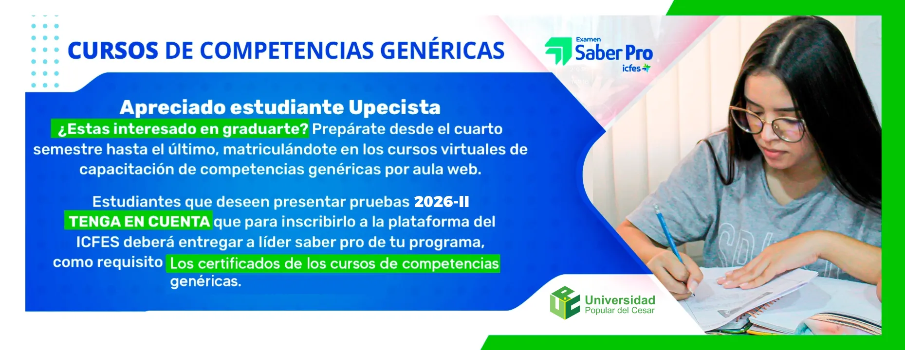 Curso de competencias genéricas saber pro 2026-2