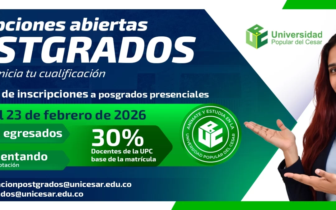 INSCRIPCIONES ABIERTAS PARA POSTGRADOS 2026