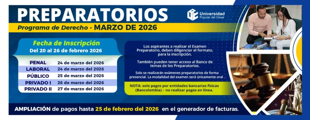 CALENDARIO EXรMENES PREPARATORIOS MARZO DE 2026