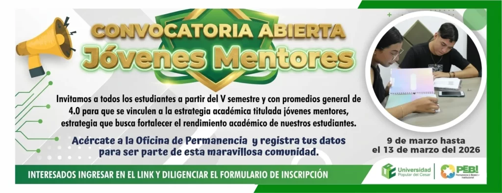 Convocatoria Jรณvenes Mentores 2026-1