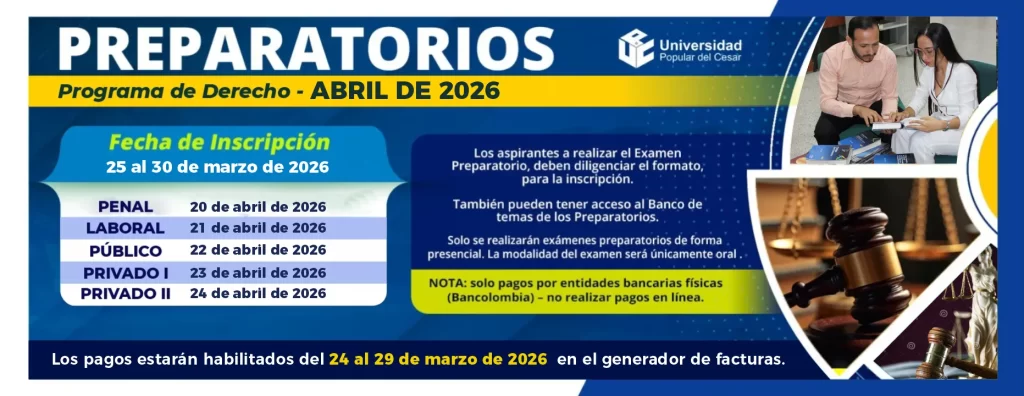 Banner Preparatorios abril 2026, calendario de exรกmenes preparatorios. fecha de inscripciรณn del 25 al 30 de marzo de 2026