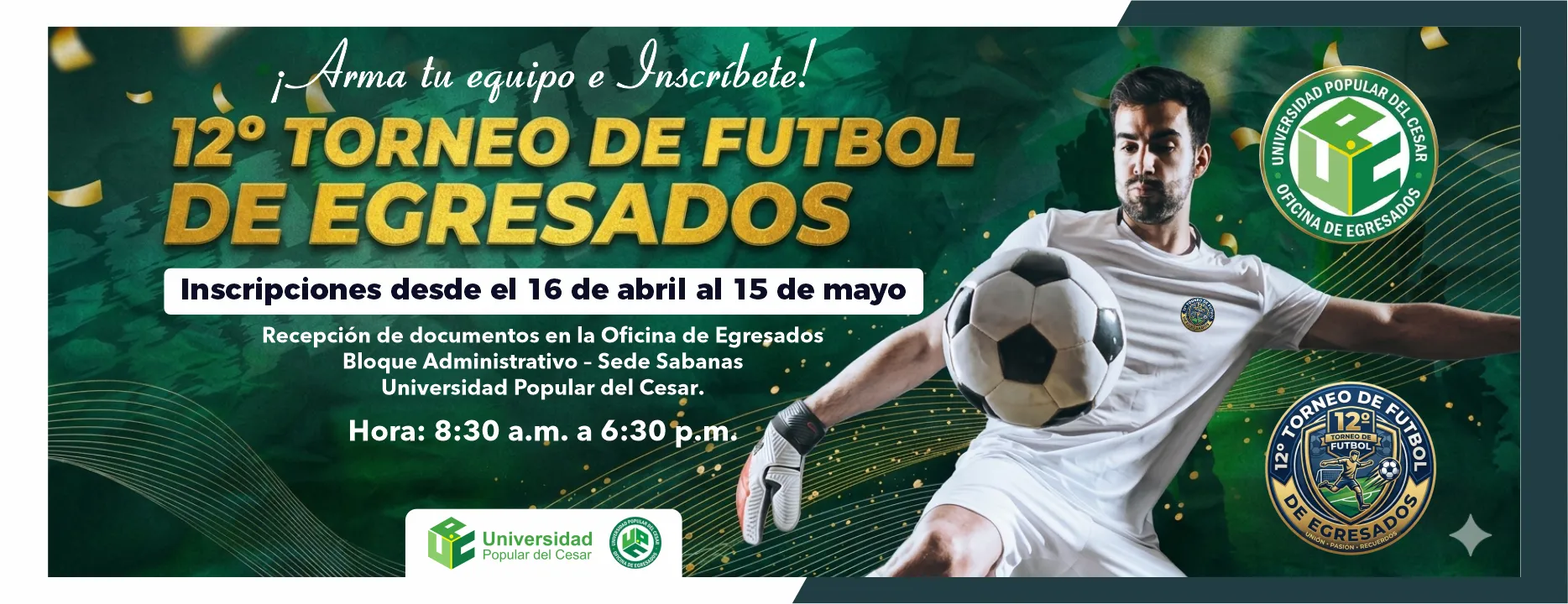 12° Torneo de futbol de egresados. Inscripciones desde el 16 de abril al 15 de mayo