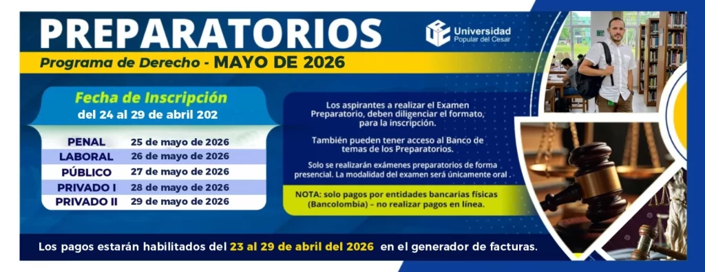Banner Preparatorios mayo 2026, calendario de exรกmenes preparatorios. fecha de inscripciรณn del 24 al 29 de abril de 2026