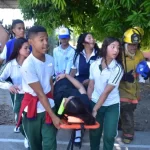 Programa de Enfermería lideró simulacro de emergencia y desastres en la Institución Educativa Técnica La Esperanza