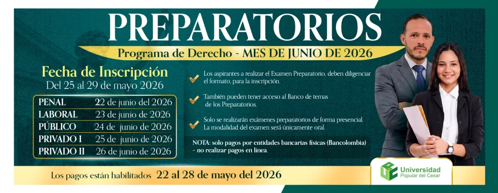 Banner Preparatorios junio 2026, calendario de exรกmenes preparatorios. fecha de inscripciรณn del 25 al 29 de mayo de 2026