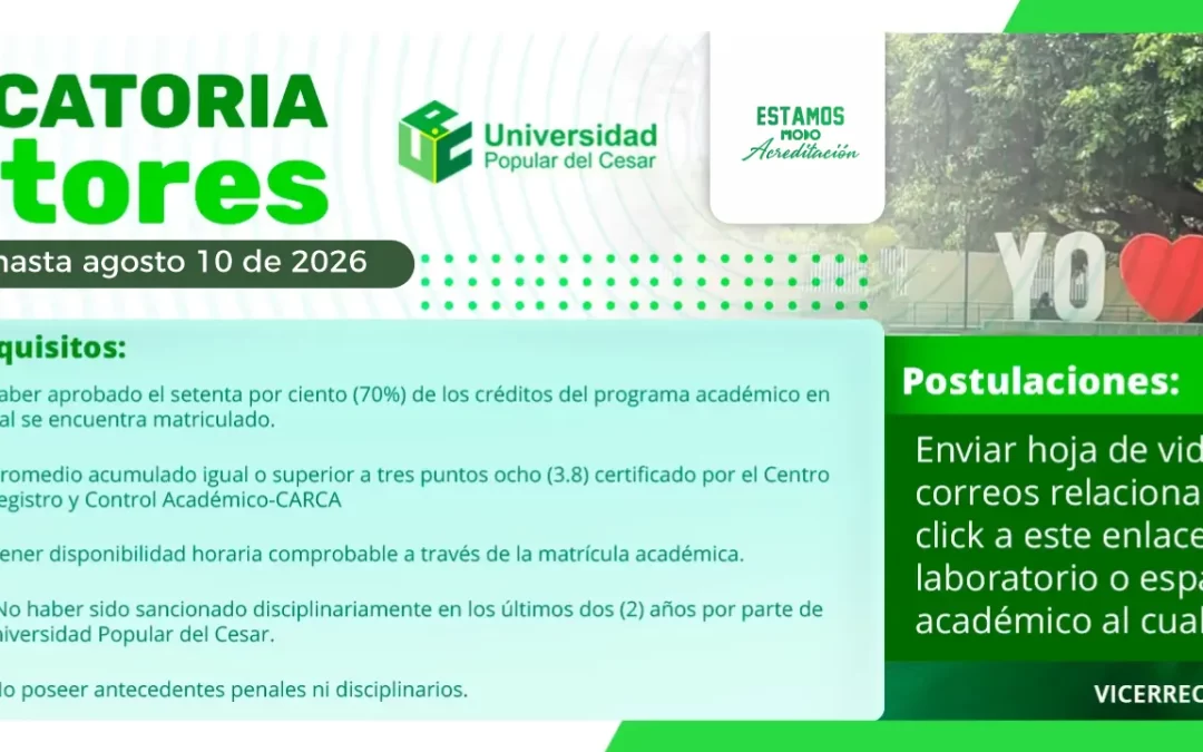CONVOCATORIA MONITORES 2026 – 2