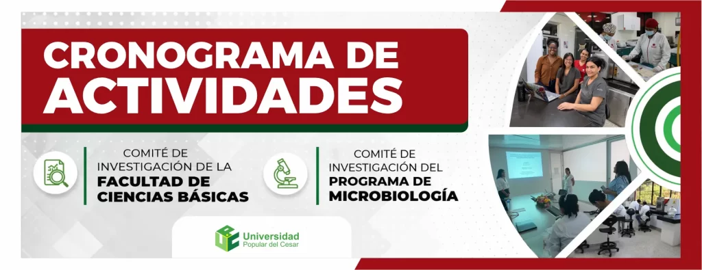 Cronograma de actividades de la facultad de Ciencias Básicas
