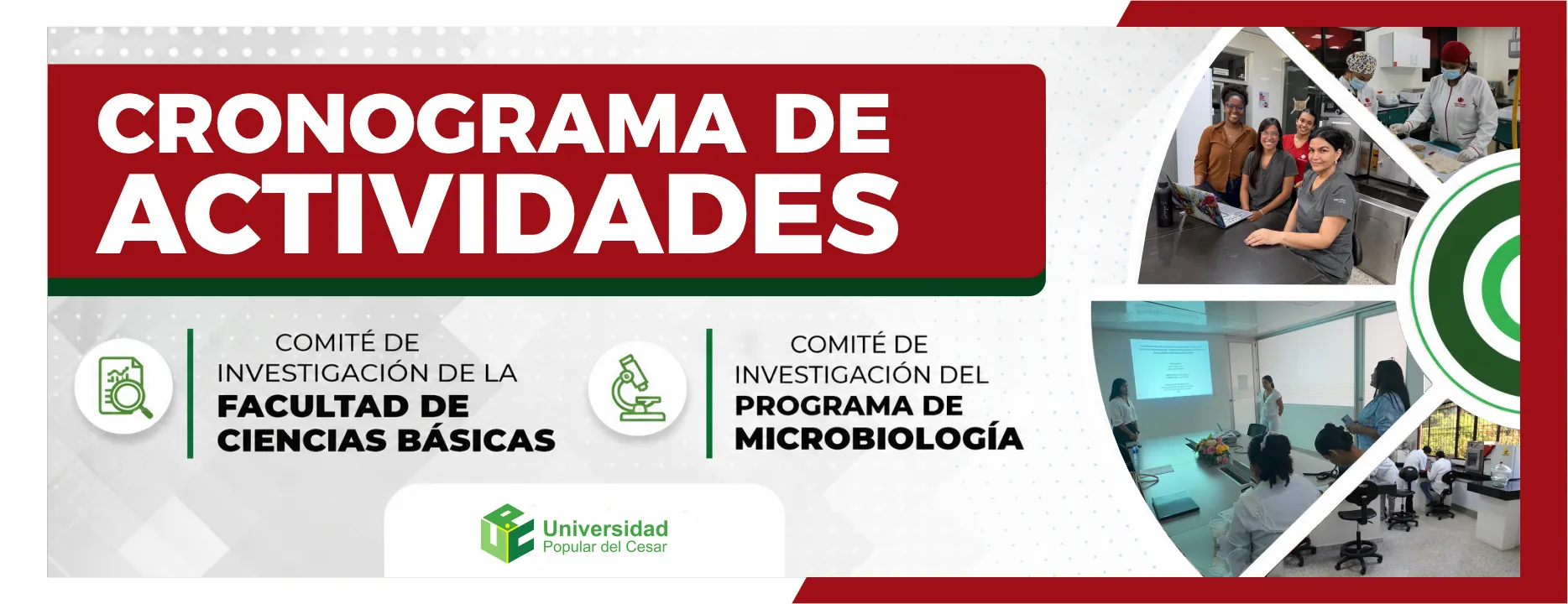 Cronograma de actividades de la facultad de Ciencias Básicas
