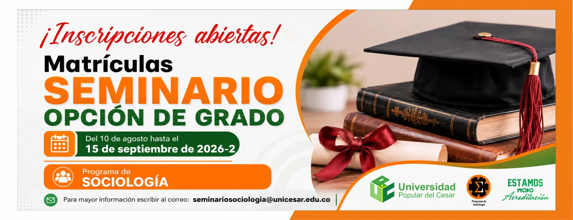 Matrículas seminario opción de grado