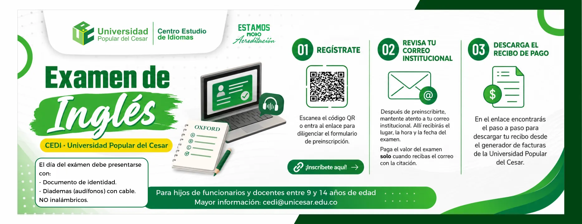 Examen de inglés