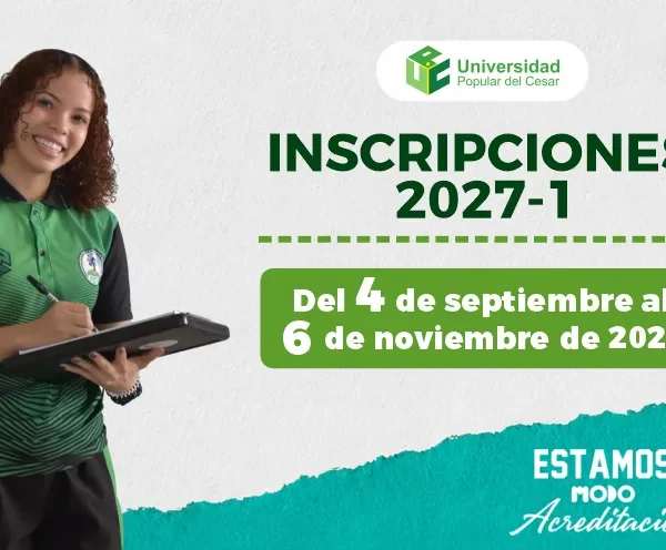 Da el primer paso hacia tu futuro profesional en la Universidad Popular del Cesar