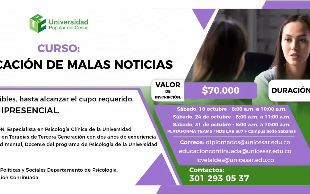 CURSO: COMUNICACIONES DE MALAS NOTICIAS