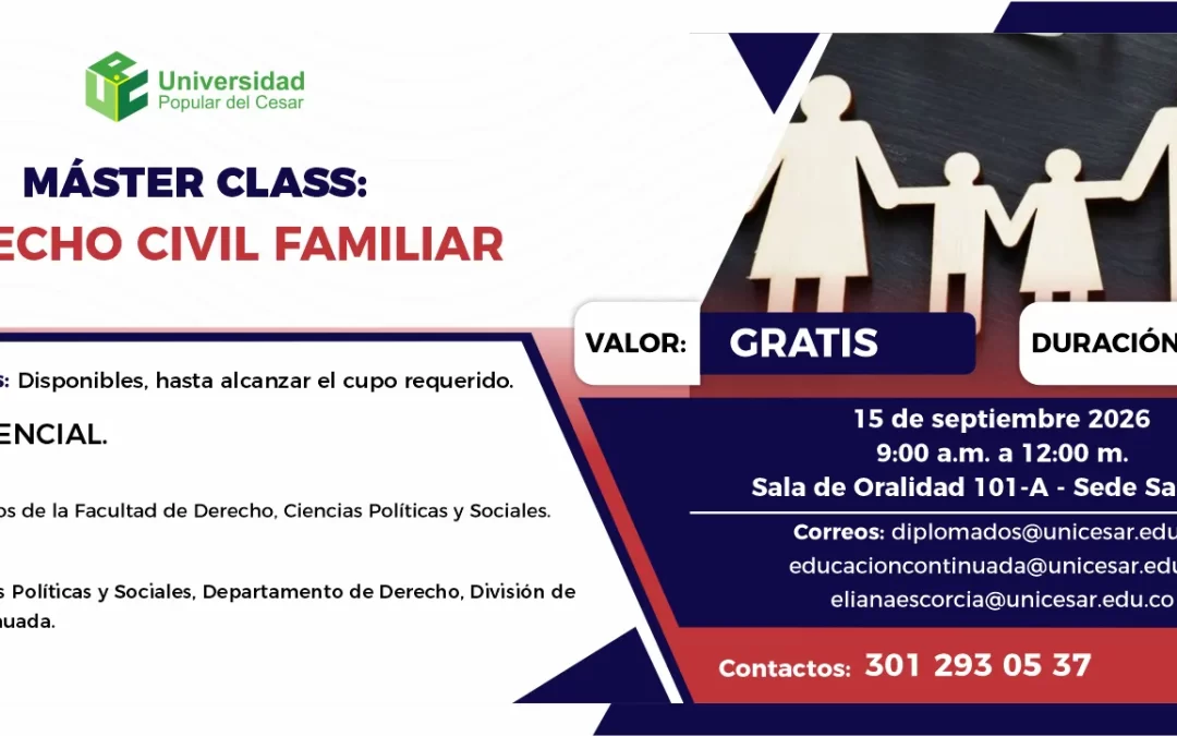 MÁSTER CLASS: DERECHO CIVIL FAMILIAR
