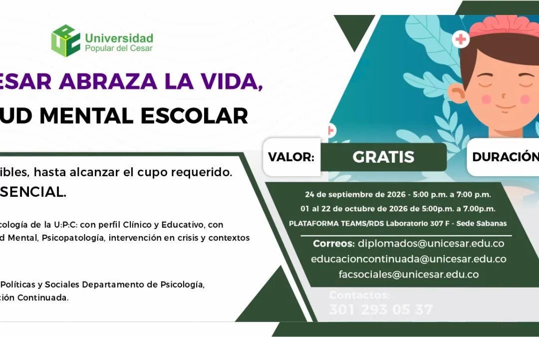 EL CESAR ABRAZA LA VIDA, SALUD MENTAL ESCOLAR