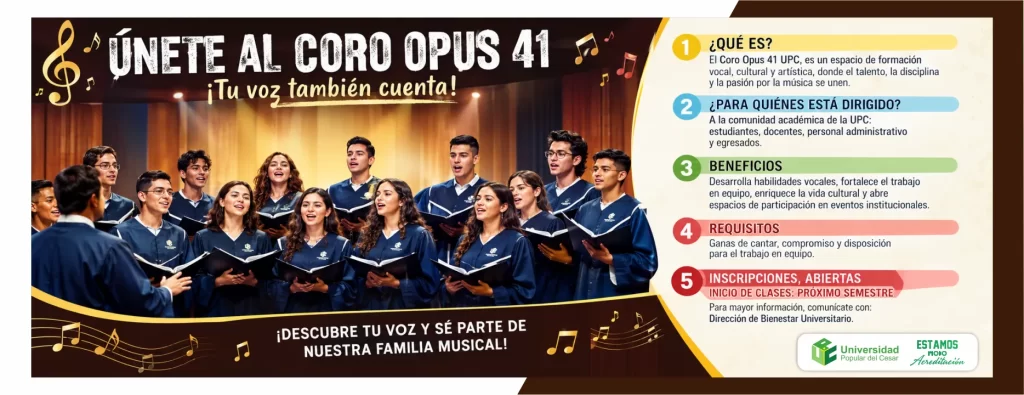 Únete al coro opus 41. ¡Tu voz también cuenta!