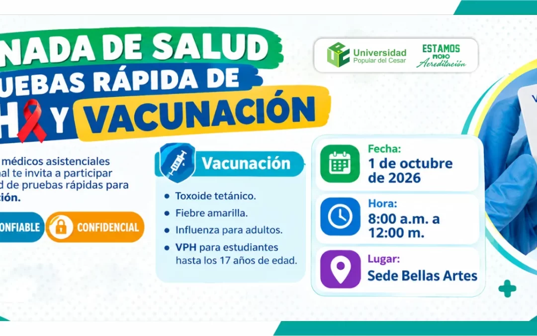 JORNADA DE SALUD DE PRUEBAS RÁPIDA DE VIH Y VACUNACIÓN